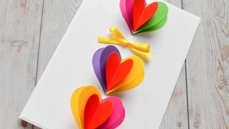 How to Make - Pop-Up Greeting Card Valentine's Day - Step by Step DIY | Kartka Walentynkowa
