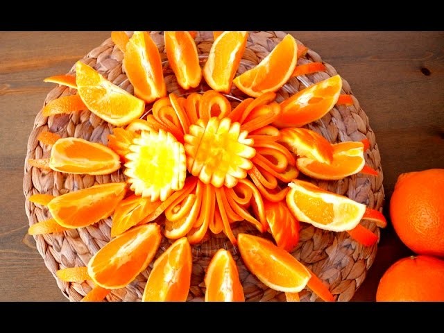 HOW TO QUICKLY CUT AND SERVE A ORANGE FLOWERS!!!!! BY Italypaul.co.uk