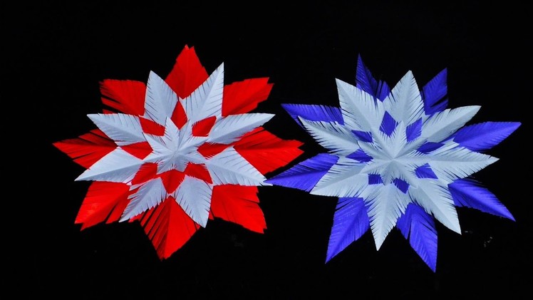Origami SNOWFLAKE - a Fuzz of Paper. Christmas Decorations
