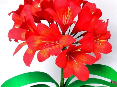 Paper Flowers Clivia \ Natal Lily (flower # 103)