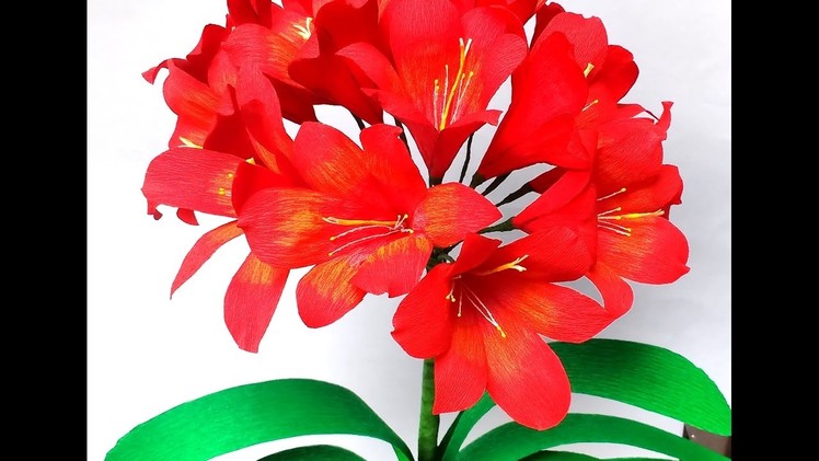 Paper Flowers Clivia \ Natal Lily (flower # 103)