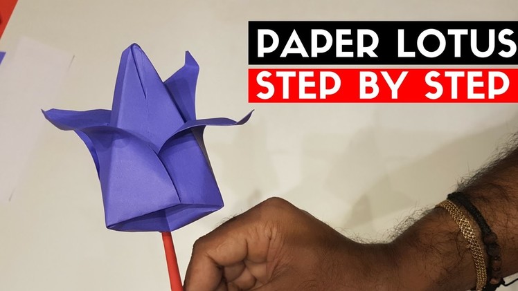 Paper Lotus - How to make Paper lotus flower step by step