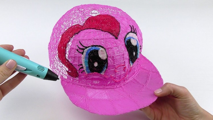 Pinkie Pie Cap in real size How to Draw using 3D Pen My Little Pony Video for Kids