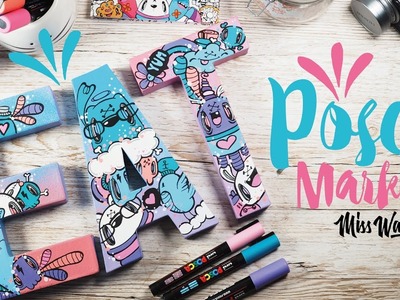 Posca Markers x Miss Wah | Custom Paper Mache Letters  *Cute. Kawaii*