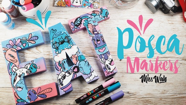 Posca Markers x Miss Wah | Custom Paper Mache Letters  *Cute. Kawaii*