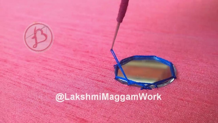 Tutorial on How to do mirror work@Lakshmi Maggam Work