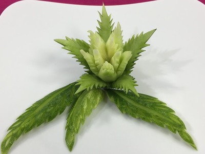 Very Beautiful Flower From Cucumber Carving Garnish - How To Cucumber Flower Carving