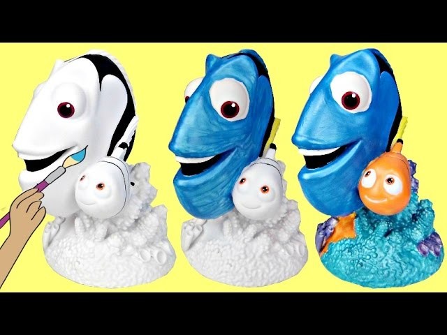 Disney FINDING DORY, Nemo Paint Your Own DIY Bank, Color Kids Crafting Activity. TUYC