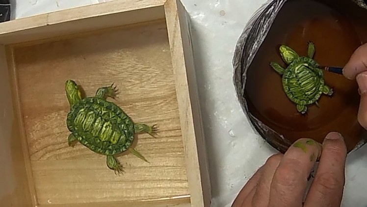 DIY 3D Cute Baby Turtles in a box