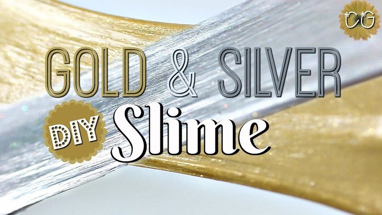 DIY FLUFFY GOLD & SILVER SLIME - METALLIC POKING SLIME!  NO BORAX!