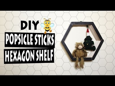 DIY HEXAGON SHELF FROM POPSICLE STICKS | MODERN 