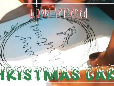 Hand lettered Christmas card - Calligraphy & Wreath (Tutorial)