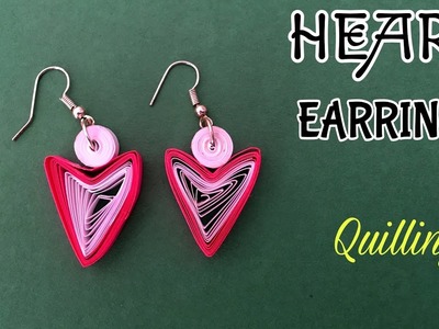 HEART Quilling Earring - Tutorial by Paper Folds