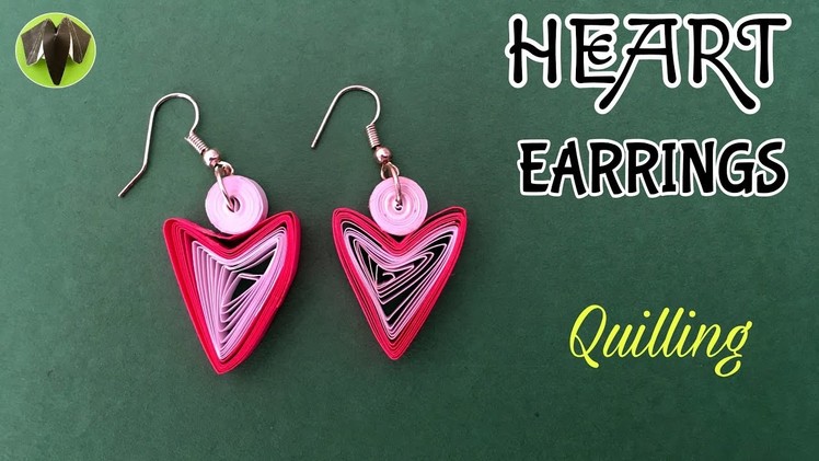 HEART Quilling Earring - Tutorial by Paper Folds