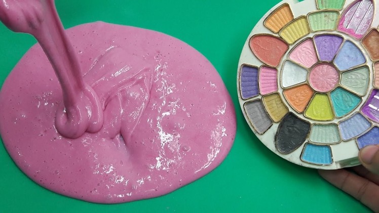 How to make Giant Pearl Slime with Eyeshadow, DIY Shiny Shimmery Eyeshadow Slime