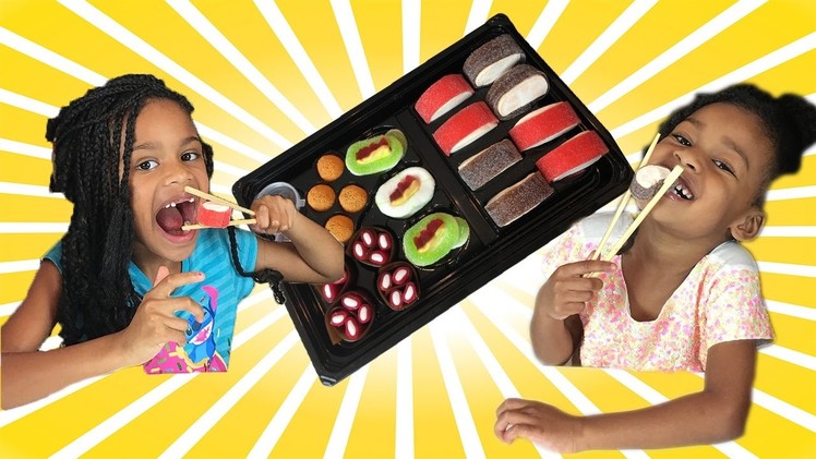 Kids vs Food DIY Giant Gummy Candy Bad Baby Sushi