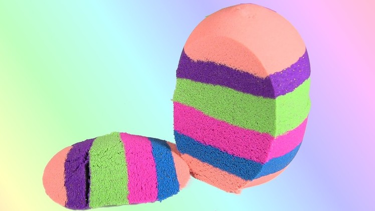Kinetic & Cosmic Sand Rainbow Egg & Sea Animals To Learn Colors & Shapes by Rainbow Collector