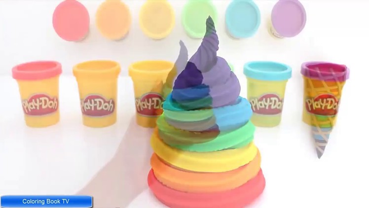 Learn Colors Play Doh Ice Cream DIY Modelling Clay Fun - Creative for Kids RL