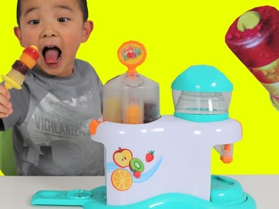 Making Icy Pop Fruity Hoops Factory Fun DIY Yummy Kids Popsicle Maker Ckn Toys