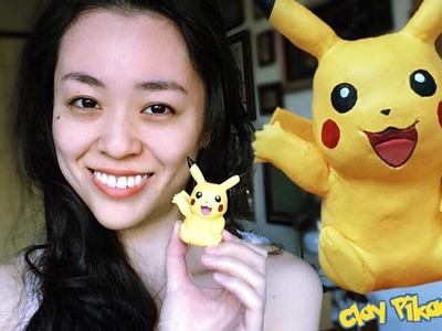 Making Pikachu Using Polymer Clay & Acrylic Paint