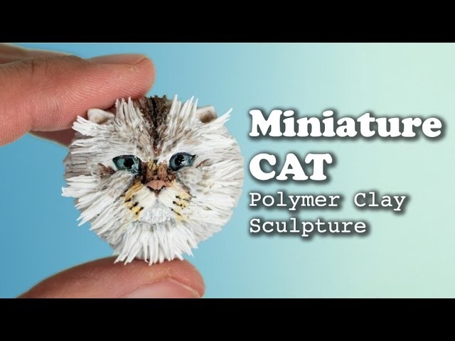 Miniature Cat Sculpture with Polymer Clay. Speed Sculpting