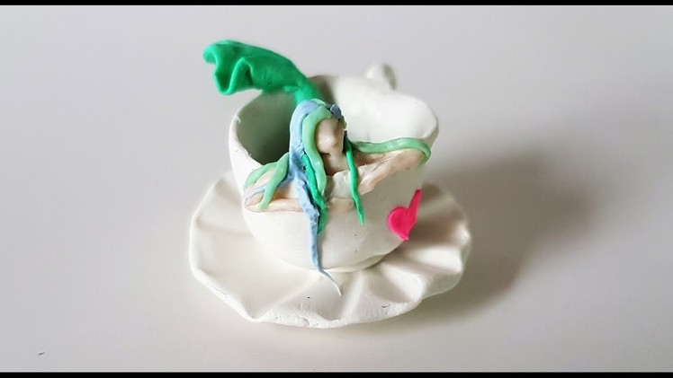 Miniature Mermaid in a Mug - Polymer Clay Tutorial ✎