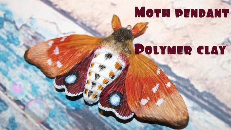 Moth pendant tutorial.Polymer clay