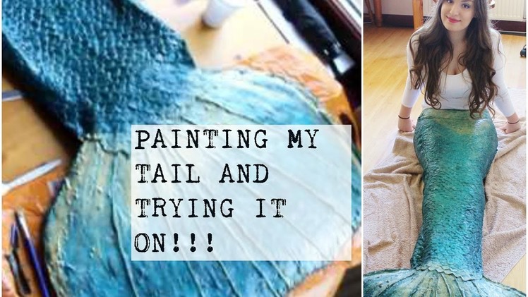Painting My Mermaid Tail And Trying It On! | DIY Silicone Mermaid Tail #11