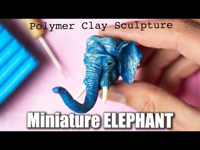 Polymer Clay Elephant Sculpture. Speed Sculpting