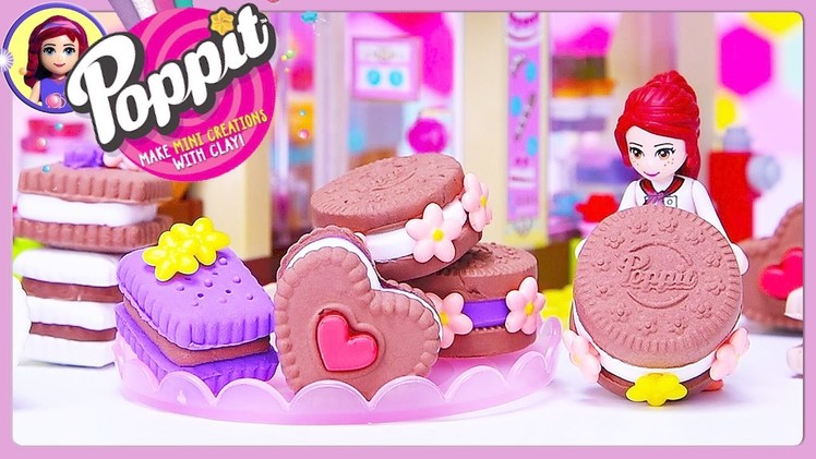Poppit Cookies Biscuits DIY Clay with Lego Friends Silly Play Kids Toys