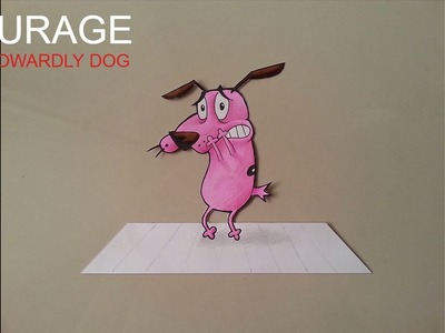 3D Drawing - courage the cowardly dog (Cartoon Network) | Labyrinth Draw