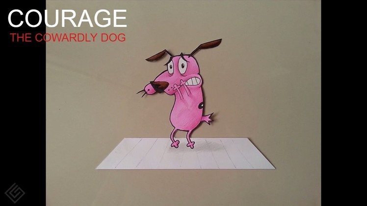 3D Drawing - courage the cowardly dog (Cartoon Network) | Labyrinth Draw