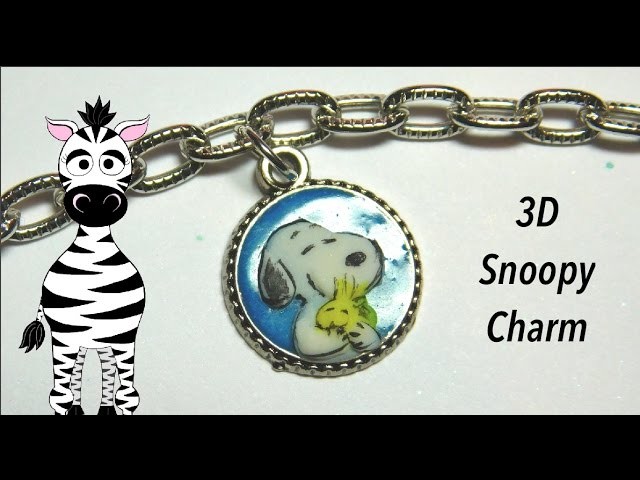 3D Snoopy Charm Acrylic Nail Art Tutorial