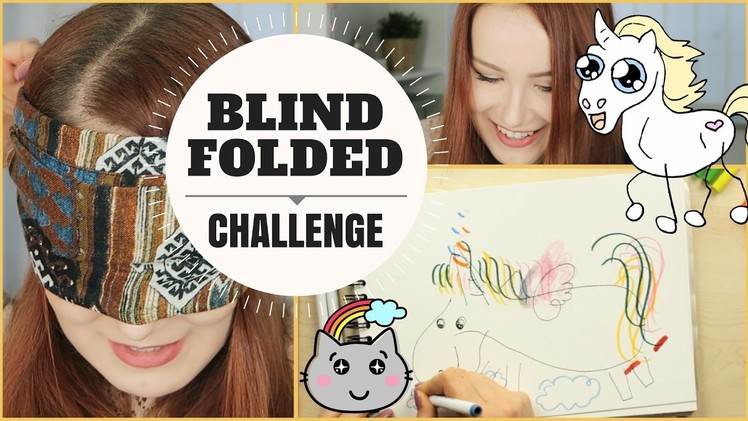 Art Challenge: Blindfolded Drawing Challenge! Let's draw a UNICORN! Or at least try.  | Makoccino