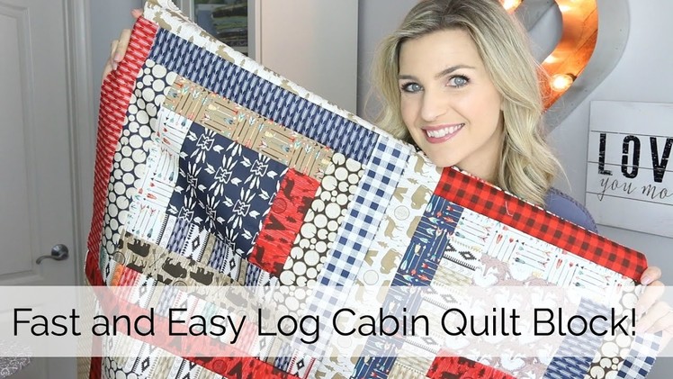 Beginner Log Cabin Quilt Block Tutorial