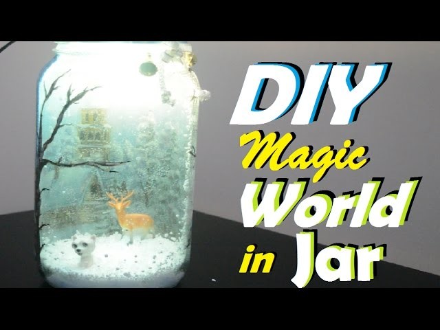 Decoupage on Jar +Upsidedown Decoupage | A Magical World in a Jar