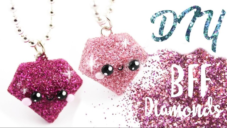♡ DIY GLITTER BFF Diamond Charms! ♡ | Kawaii Friday!