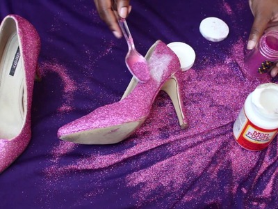DIY Glitter heels