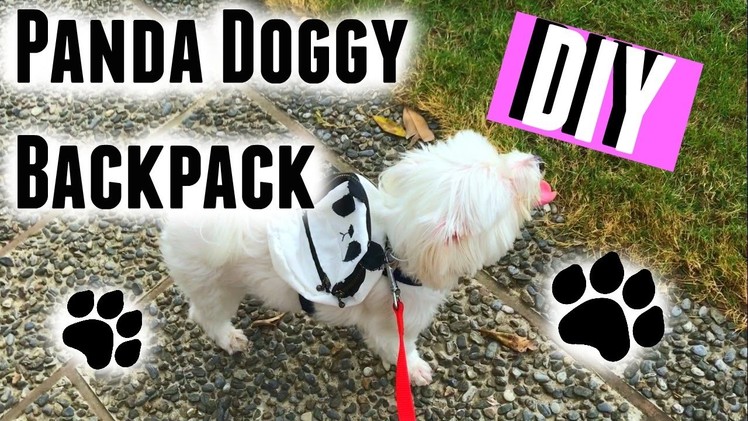 DIY Panda Doggy Backpack