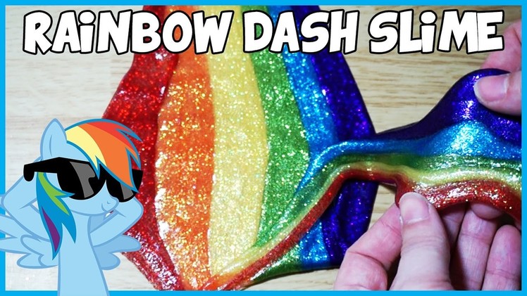 DIY | Rainbow Dash Inspired Slime! #Slimerday