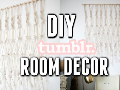 DIY Room Decor Tumblr Inspired! (2017) Easy Macrame Wall Hanging!