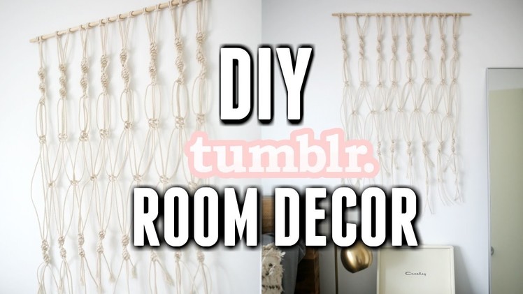 DIY Room Decor Tumblr Inspired! (2017) Easy Macrame Wall Hanging!