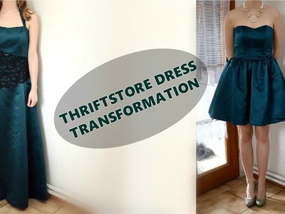 DIY thrifted dress transformation.Prešívanie sekáčových šiat (SK,EN)