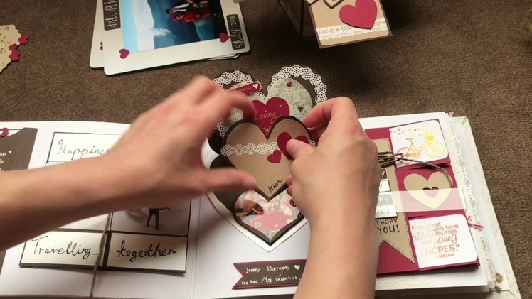 Handmade Scrapbook. album. birthday album. love coupons for boyfriend's birthday