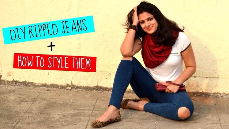 How To Covert Old Jeans Into Ripped Knee Jeans!