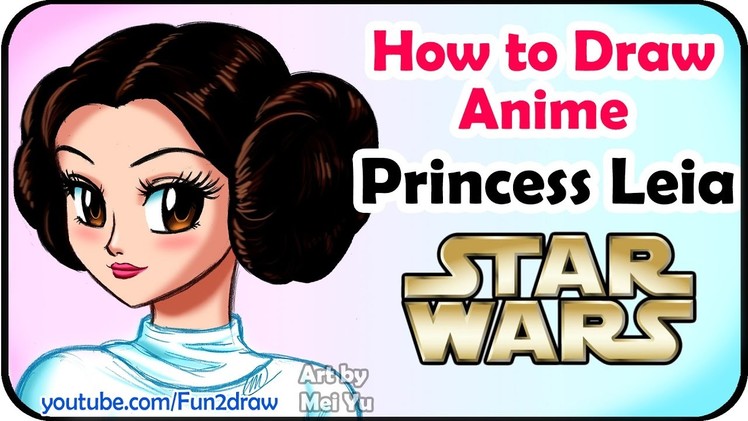 How to draw Princess Leia | Draw Anime, Manga