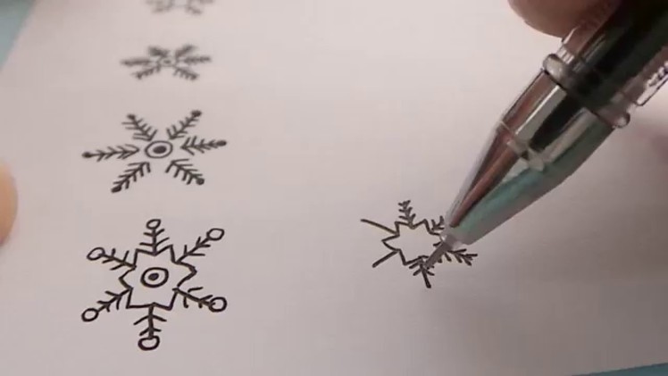 How to draw snowflakes | Cách vẽ bông tuyết đơn giản