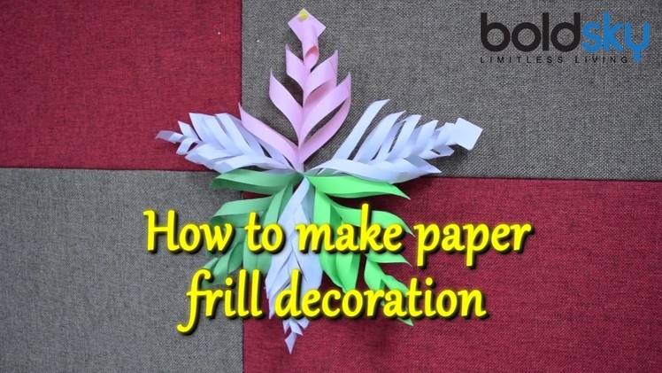 How to make paper frill decoration | DIY | Art & craft | Boldsky