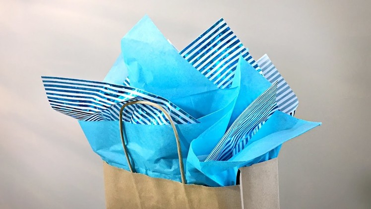 How To Put Tissue In A Gift Bag - Gift Wrapping Tutorial - Easy Quick Gift Wrapping