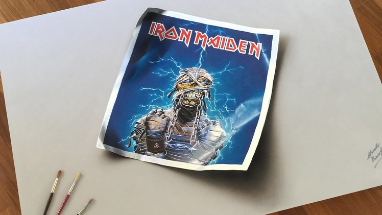 Iron Maiden and Derek Riggs Tribute - Eddie 3D Painting on Canvas